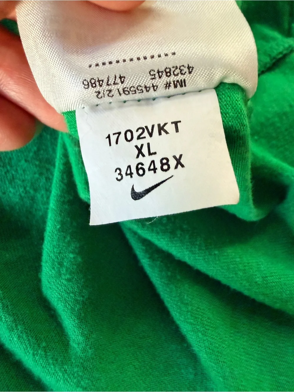 Nike Green and Gray Oregon Duck Raglan Tee with Yellow Accent